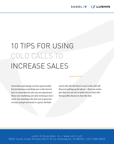 10 tips for cutting cold calls to increase sales