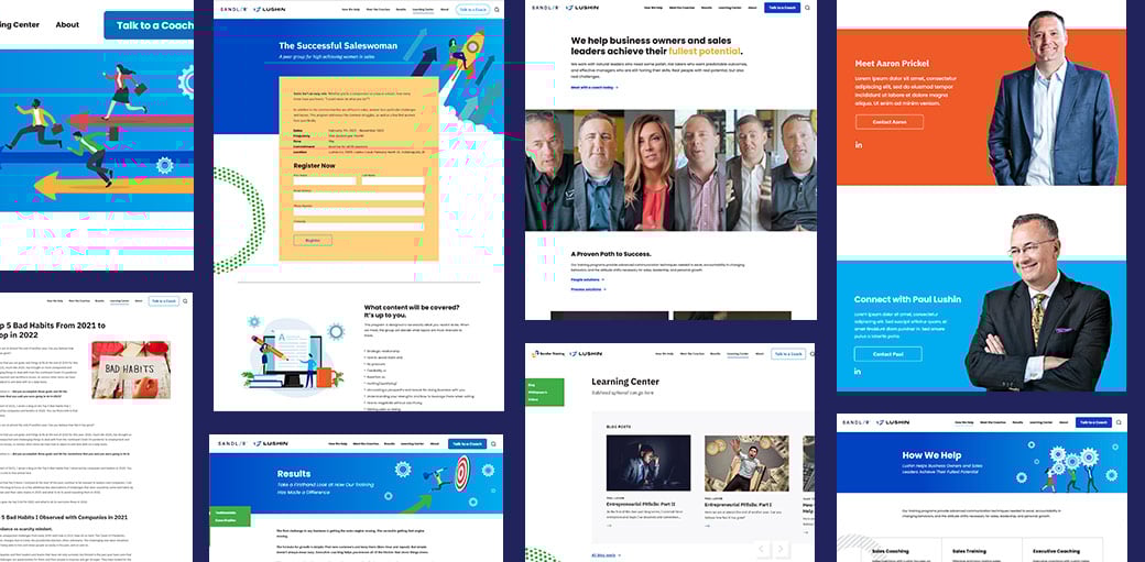 Lushin new website layouts
